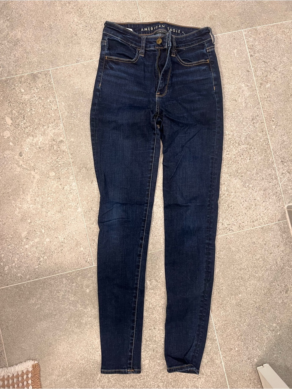 American Eagle Outfitters Dark Indigo High-Rise Skinny Jeans